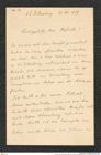 Nachlass Franz Steindachner, Brief von L. Berg an Franz Steindachner (13.12.1909), Inv.Nr. 36.07, Seite 1